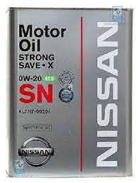 Масло моторное NISSAN Strong Save-X SN 0W20 4л