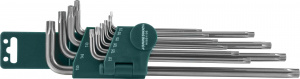 H08S110S Набор ключей торцевых TORX удлиненных с центрированным штифтом Т9-50 10 предметов