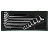 W23108SP Набор ключей гаечных накидных изогнутых 75 в ложементе 6-22 мм 8 предметов